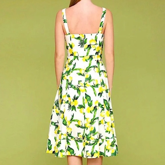 Avec Les Filles Lemon Print Summer Midi Dress - Picture 3 of 3
